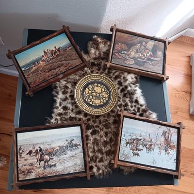 HOME DECOR AND A SIDE TABLE THAT SLIDES UNDER COUCH, CHAIR ETC