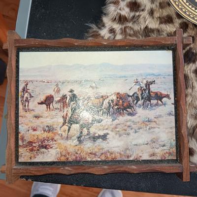 HOME DECOR AND A SIDE TABLE THAT SLIDES UNDER COUCH, CHAIR ETC