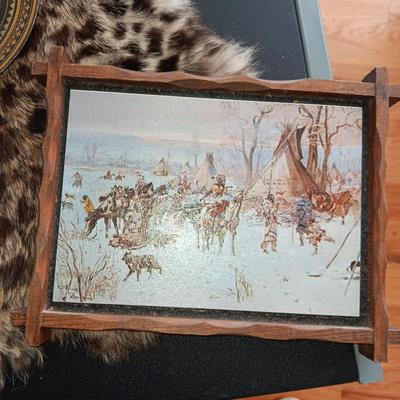 HOME DECOR AND A SIDE TABLE THAT SLIDES UNDER COUCH, CHAIR ETC