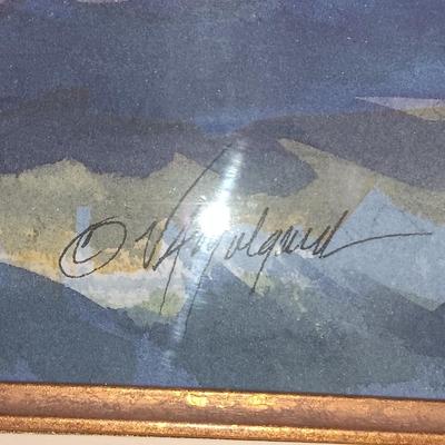 SIGNED WATERCOLOR BY VALERIE MALARD