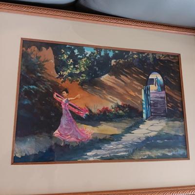 SIGNED WATERCOLOR BY VALERIE MALARD