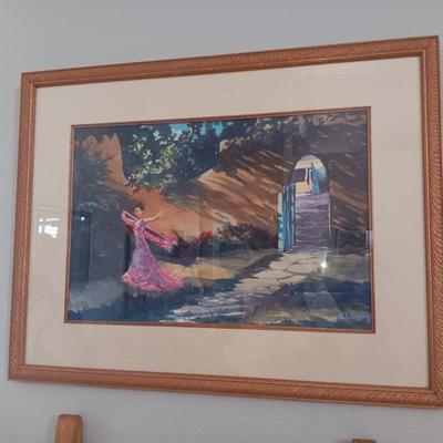 SIGNED WATERCOLOR BY VALERIE MALARD