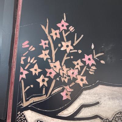 STUNNING 4 PANEL REVERSIBLE ROOM SCREEN