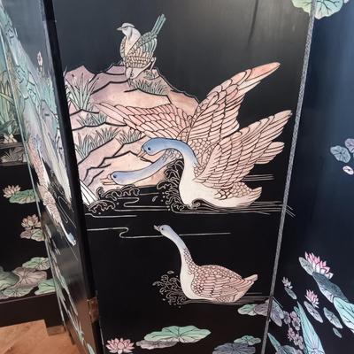 STUNNING 4 PANEL REVERSIBLE ROOM SCREEN