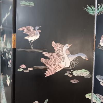 STUNNING 4 PANEL REVERSIBLE ROOM SCREEN