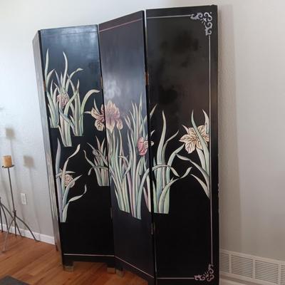 STUNNING 4 PANEL REVERSIBLE ROOM SCREEN
