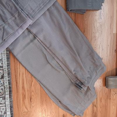 4 CURTAIN PANELS 89" LONG, 3 GROMMET PANELS 82" LONG