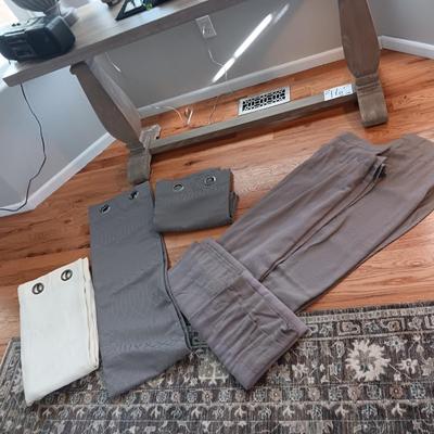 4 CURTAIN PANELS 89" LONG, 3 GROMMET PANELS 82" LONG