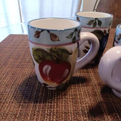 BLACK FOREST FRUITS PITCHER AND COFFEE MUGS