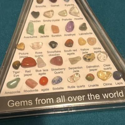 Display Containing Small Gemstone Samples