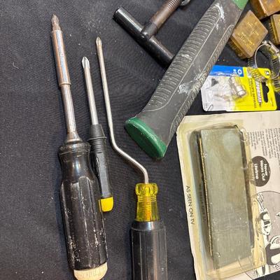 Sale Photo Thumbnail #544: Pipe cutter, hammer, sockets, fuses, and more