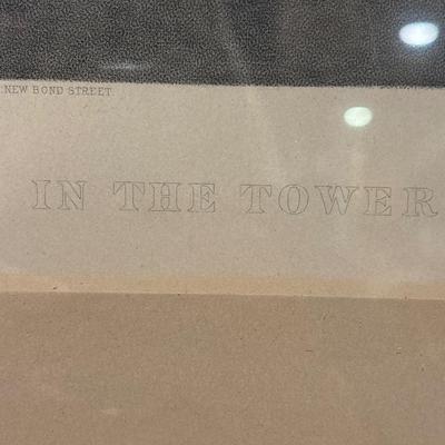 Sale Photo Thumbnail #580: 28x39 Twins in the Tower vintage print & 11x14 frame