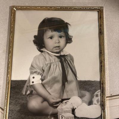 Sale Photo Thumbnail #582: 28x39 Twins in the Tower vintage print & 11x14 frame