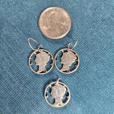 Lady Liberty Earrings and a Pendant