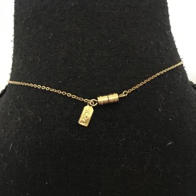 Cute vintage dainty 1928 Company, gold tone, locket necklace