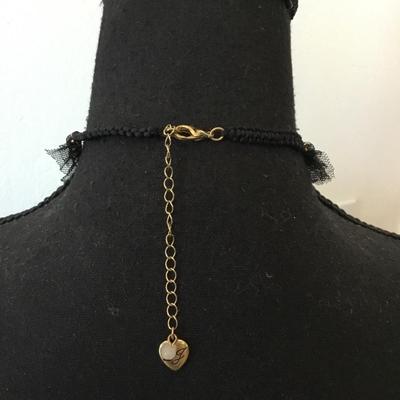 Rare, Betsey Johnson, multicolored heart, rhinestone statement, necklace