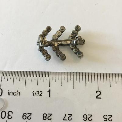 Vintage, art, deco, rhinestone pin