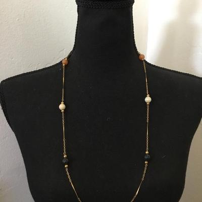 Beautiful, mid century, multicolored bead, necklace,