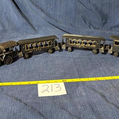 Vintage Cast Iron Train Set