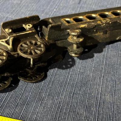 Vintage Cast Iron Train Set