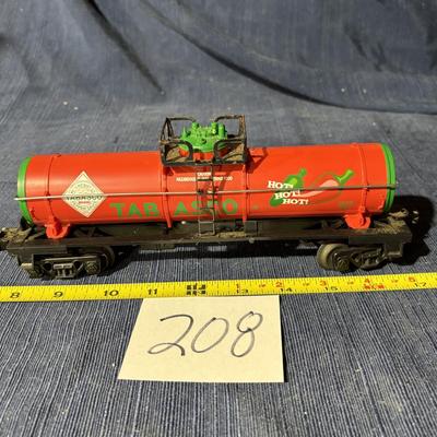 Lionel O 6-16180 McIlhenny Tabasco Sauce Single Dome Tank Car Hot Pepper Red