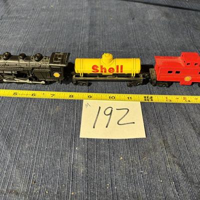 Fletcher Collectible Diecast Shell Oil Steam Locomotive w/ Oil Tanker & Caboose