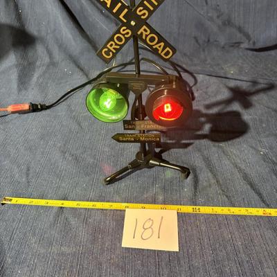 Novelty Train Crossing Lamp