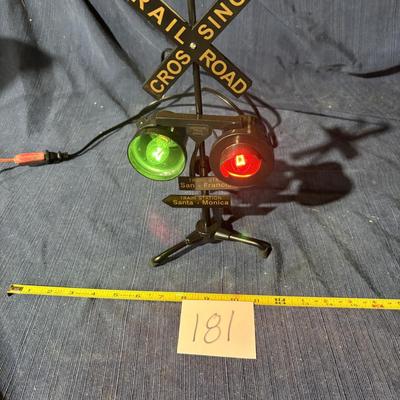 Novelty Train Crossing Lamp