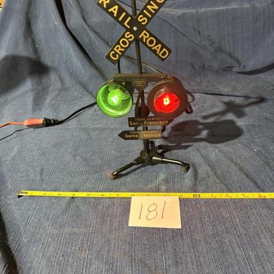 Novelty Train Crossing Lamp