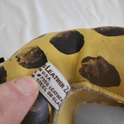 Sandy Vohr Leather Zoo Giraffe & Felt Sculpted Monkey (LR-JS)