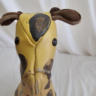 Sandy Vohr Leather Zoo Giraffe & Felt Sculpted Monkey (LR-JS)