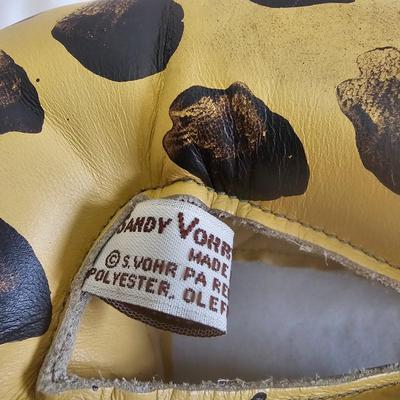 Sandy Vohr Leather Zoo Giraffe & Felt Sculpted Monkey (LR-JS)