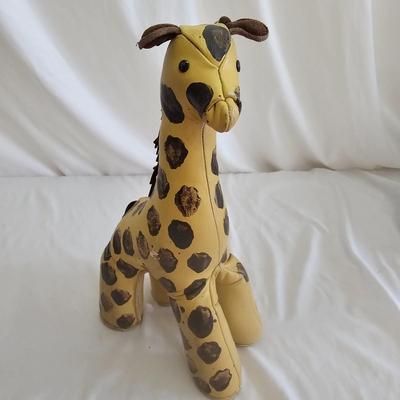 Sandy Vohr Leather Zoo Giraffe & Felt Sculpted Monkey (LR-JS)