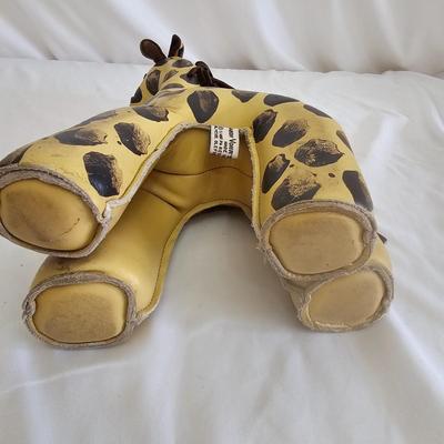 Sandy Vohr Leather Zoo Giraffe & Felt Sculpted Monkey (LR-JS)