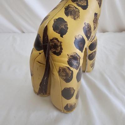 Sandy Vohr Leather Zoo Giraffe & Felt Sculpted Monkey (LR-JS)