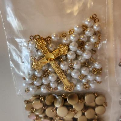 Sale Photo Thumbnail #88: This auction lot is for a grouping of Five Rosaries and Two Chaplets. Quite a nice collection. Ready for personal use or gifting. Buying as a lot.