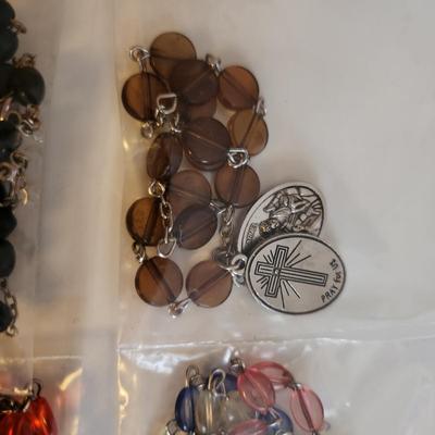 Sale Photo Thumbnail #85: This auction lot is for a grouping of Five Rosaries and Two Chaplets. Quite a nice collection. Ready for personal use or gifting. Buying as a lot.