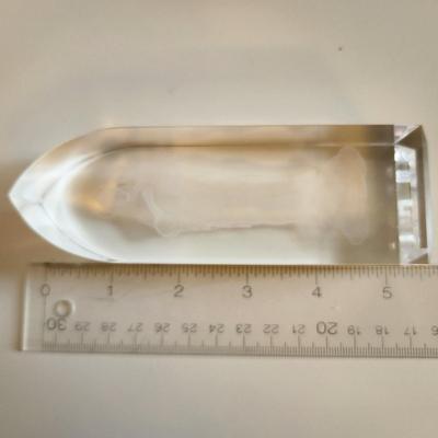 Sale Photo Thumbnail #95: This auction lot is for a beautiful Laser Etched Madonna & Child in Glass.  This item is heavy for its size and appears to be in good condition. Wonderful addition to any home looking to house religious icons.