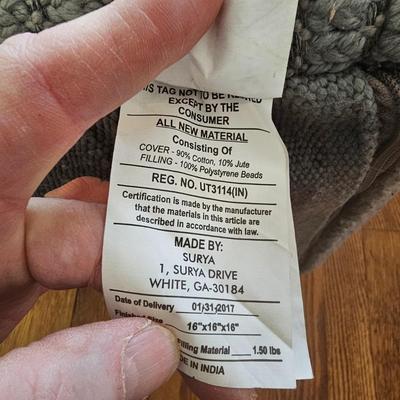 Surya Soft Ottoman w/Throw Pillows (LR-JS)