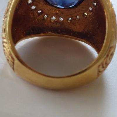 GIA CERTIFIED LAB GROWN SAPPHIRE RING