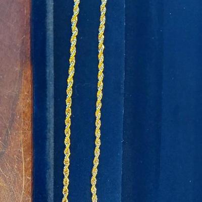 10kt Gold semi solid Necklace