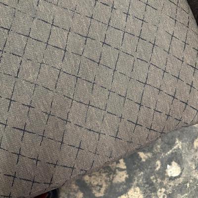 Sale Photo Thumbnail #111: This is an upholstered accent chair with a geometric pattern. Chair has some indents in the cushion that should return to normal after some time.