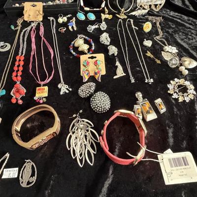 Sale Photo Thumbnail #2: Pins, Necklaces, Sterling Silver Pins, Bracelets and earrings.