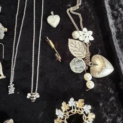 Sale Photo Thumbnail #6: Pins, Necklaces, Sterling Silver Pins, Bracelets and earrings.