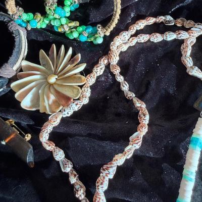 Sale Photo Thumbnail #18: Puca Shell and Native Necklaces 
and Rustic cuff, & Earrings