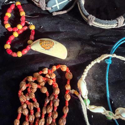 Sale Photo Thumbnail #20: Puca Shell and Native Necklaces 
and Rustic cuff, & Earrings