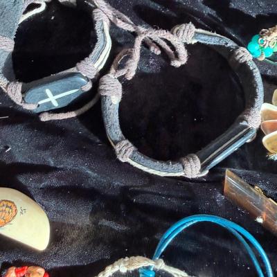 Sale Photo Thumbnail #19: Puca Shell and Native Necklaces 
and Rustic cuff, & Earrings