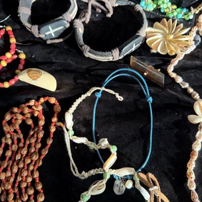 Sale Photo Thumbnail #15: Puca Shell and Native Necklaces 
and Rustic cuff, & Earrings