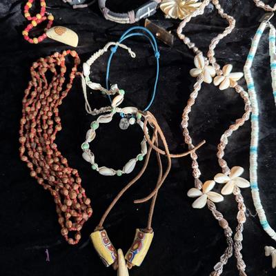 Sale Photo Thumbnail #14: Puca Shell and Native Necklaces 
and Rustic cuff, & Earrings