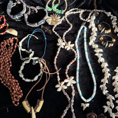 Sale Photo Thumbnail #11: Puca Shell and Native Necklaces 
and Rustic cuff, & Earrings